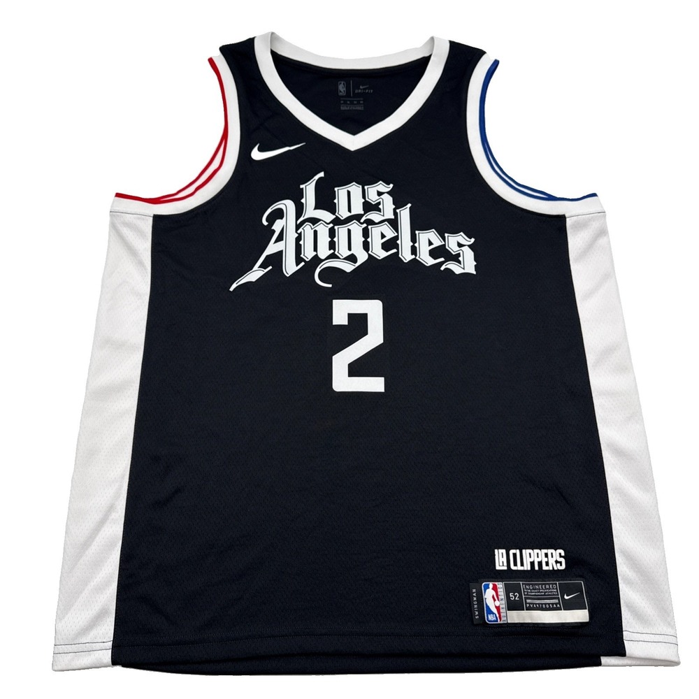 Men's Nike NBA LA Clippers Kawhi Leonard #2 Black Swingman Jersey Size XL (52)